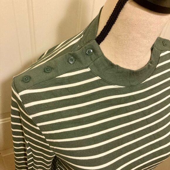 Super Soft Modal Button Shoulder Top- Tall - Picture 2 of 8